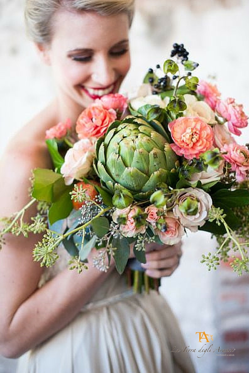bouquet da sposa ortaggi